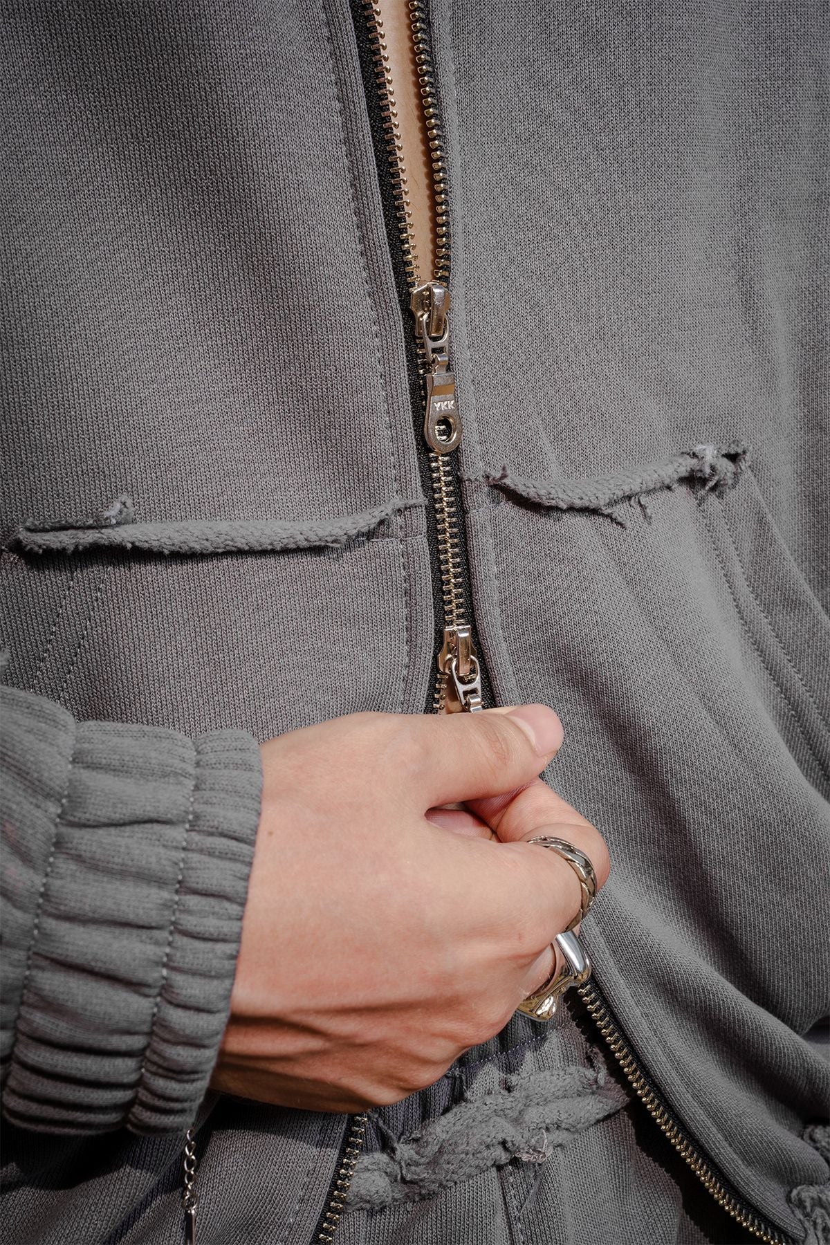 Hoodie Lace Raw Edge - Image 6